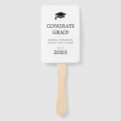 Éventail Simple moderne Photo Grad Casquette Grad Graduatio (Devant)