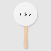 Éventail Simple Monogramme Mariage photo moderne (Devant)