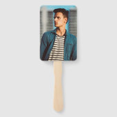 Éventail Simple Mortier Board Marine Blue Photo Graduation (Dos)