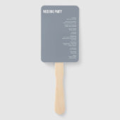 Éventail Simple Navy Dusty Blue Typography Programme de mar (Dos)