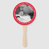 Éventail Simple Red White Digital Contact QR Code Photo (Dos)