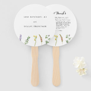 Éventail Simple Rustique Bohème Floral Mariage aux Fleurs S