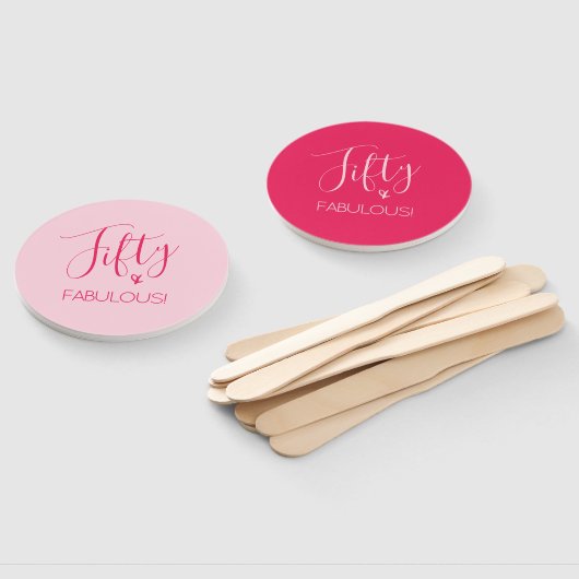 Éventail Simplement Chic Cinquante & FABULEUX ! 50e anniver (Non-assemblé)