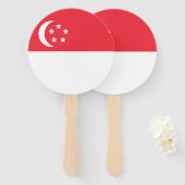 Éventail Singapore Flag (Devant et derrière)