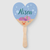 Éventail Sirène de ventilateur à main personnalisée en été (Dos)