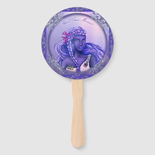 Éventail Sirène d'océan violet (Dos)