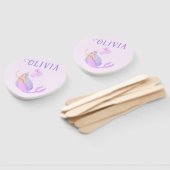 Éventail Sirène sous la mer Anniversaire fille âge rose (Non-assemblé)