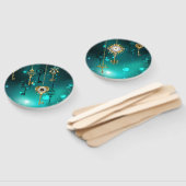 Éventail Skeleton Keys on Green Background (Non-assemblé)