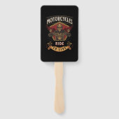Éventail Skull Ride Cycles moteurs, Ride To Live (Dos)