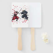 Éventail Skull Samurai Duel (Devant et derrière)