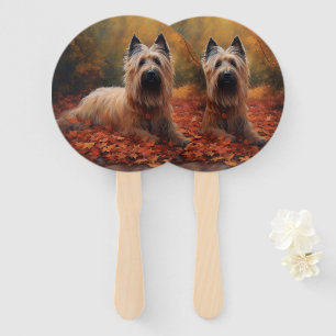 Éventail Skye Terrier à l'automne Feuilles automne Inspire
