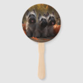 Éventail Skye Terrier Chiot Automne Citrouille délice (Dos)