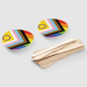 Éventail SlipperyJoe Intersex Progrès Fierté Drapeau arc-en (Non-assemblé)