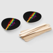 Éventail SlipperyJoe's fumée vif arc-en-ciel célébré (Non-assemblé)