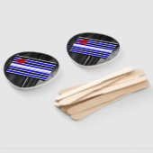 Éventail SlipperyJoe's Gay Leather Pride drapeau royal noir (Non-assemblé)