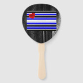 Éventail SlipperyJoe's Gay Leather Pride drapeau royal noir (Devant)