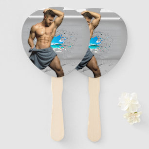 Éventail SlipperyJoe's Man serviette brisée mur de brique b