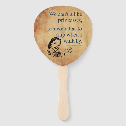 Éventail SlipperyJoe's Princess clap marchant drôle les ann (Dos)
