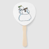 Éventail Snowman paddle hand fans (Dos)