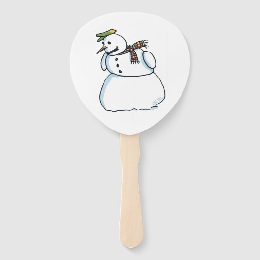 Éventail Snowman paddle hand fans (Devant)