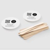 Éventail Social media QR Code Black Modern Business Logo (Non-assemblé)