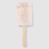 Éventail Soft Blush Rose Mariage Ceremony Program ID828 (Dos)