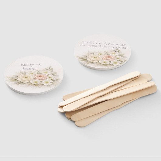 Éventail Soft Editorial Botanical Wedding (Non-assemblé)