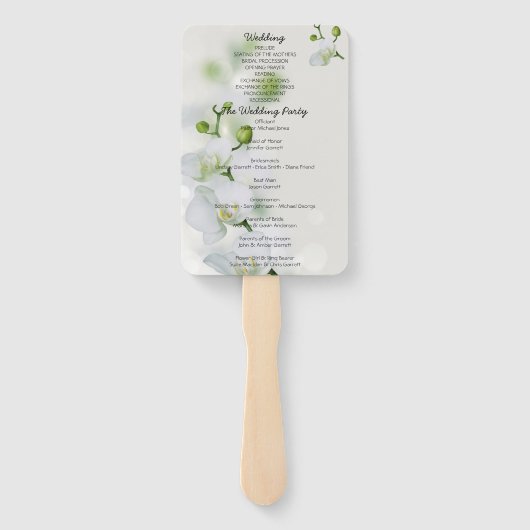 Éventail Soft Elegant Orchid Wedding Programme (Dos)