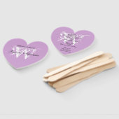 Éventail Soft Mauve Lilac Chic Monogramme Programme de mari (Non-assemblé)