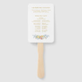 Éventail Soft Pastel Ornate Spring Gold Wedding Program (Dos)