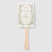 Éventail Soft Pastel Ornate Spring Gold Wedding Program (Devant)