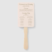 Éventail Soft Peach et Blush Floral Wedding Program (Dos)