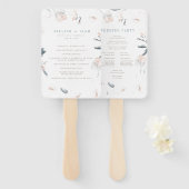 Éventail Soft Pink Peony Wedding Programme (Devant et derrière)