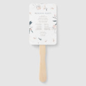 Éventail Soft Pink Peony Wedding Programme (Dos)