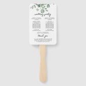 Éventail Soirée de mariage simple Eucalyptus Green (Dos)