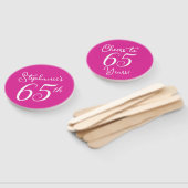 Éventail Soirée rose à 65 ans 65e anniversaire (Non-assemblé)