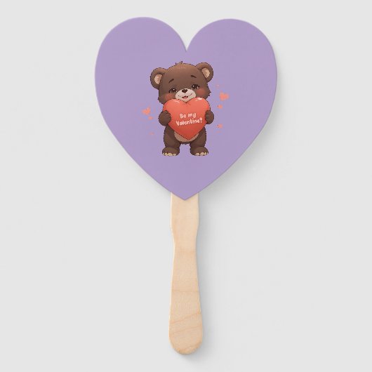 Éventail Sois ma Saint Valentin ? (Devant)