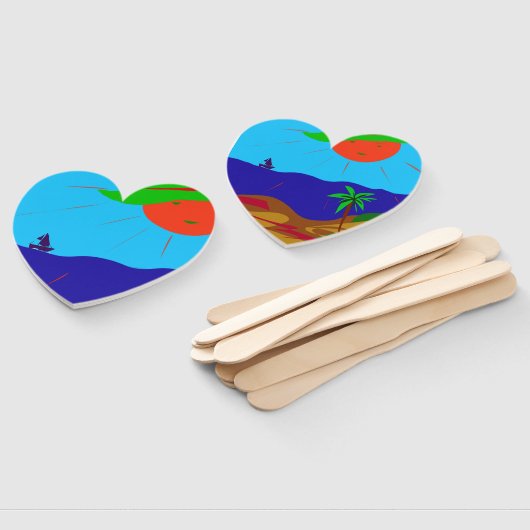 Éventail Soleil et mer (Non-assemblé)