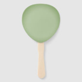 Éventail Solid Jade Green Celadon (Dos)