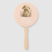 Éventail Somebunny is Turning One Invitation Peach Gingham (Devant)