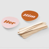 Éventail Son ou Lui Pink Orange Disco Mariage Jeu (Non-assemblé)