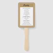 Éventail Sophistiqué Gold Serif Mariage élégant moderne (Dos)