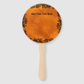 Éventail Sorcière, Chat, Chauve-souris et Citrouille, Bonne (Dos)