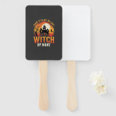 Éventail Sorcière Coiffeuse Halloween Design Vintage_1 (Devant et derrière)
