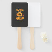 Éventail Sorcière de jeu Halloween Conception de jeu (Devant et derrière)