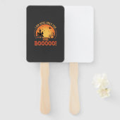 Éventail Sorcière d'Halloween Maison Hantée Boo Design_1 (Devant et derrière)