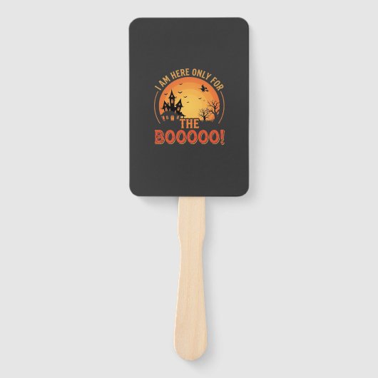 Éventail Sorcière d'Halloween Maison Hantée Boo Design_1 (Devant)