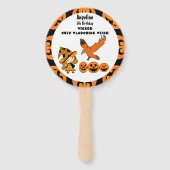 Éventail Sorcière errante Corbeau Halloween Citrouille Anni (Dos)