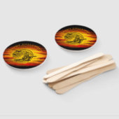 Éventail Sorcière volante avec chat noir, nuit halloween (Non-assemblé)