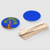 Éventail Sous le ciel bleu : La collection d'arbres Acacia (Non-assemblé)